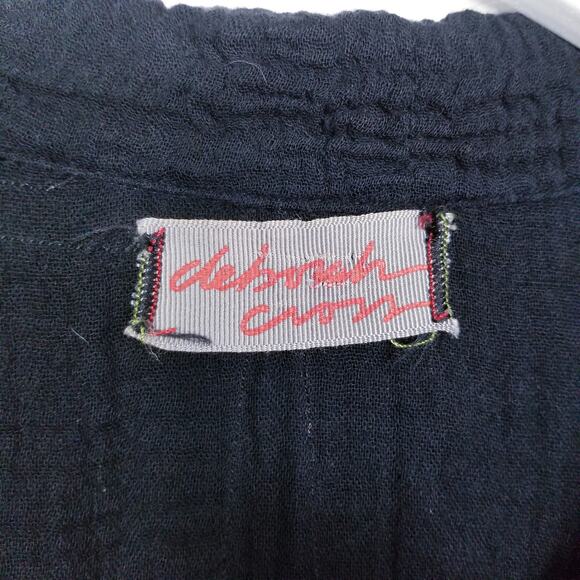 DEBORAH CROSS Art To Wear Fiber Art Patchwork Boho Shacket Multimedia One Size - Picture 10 of 10